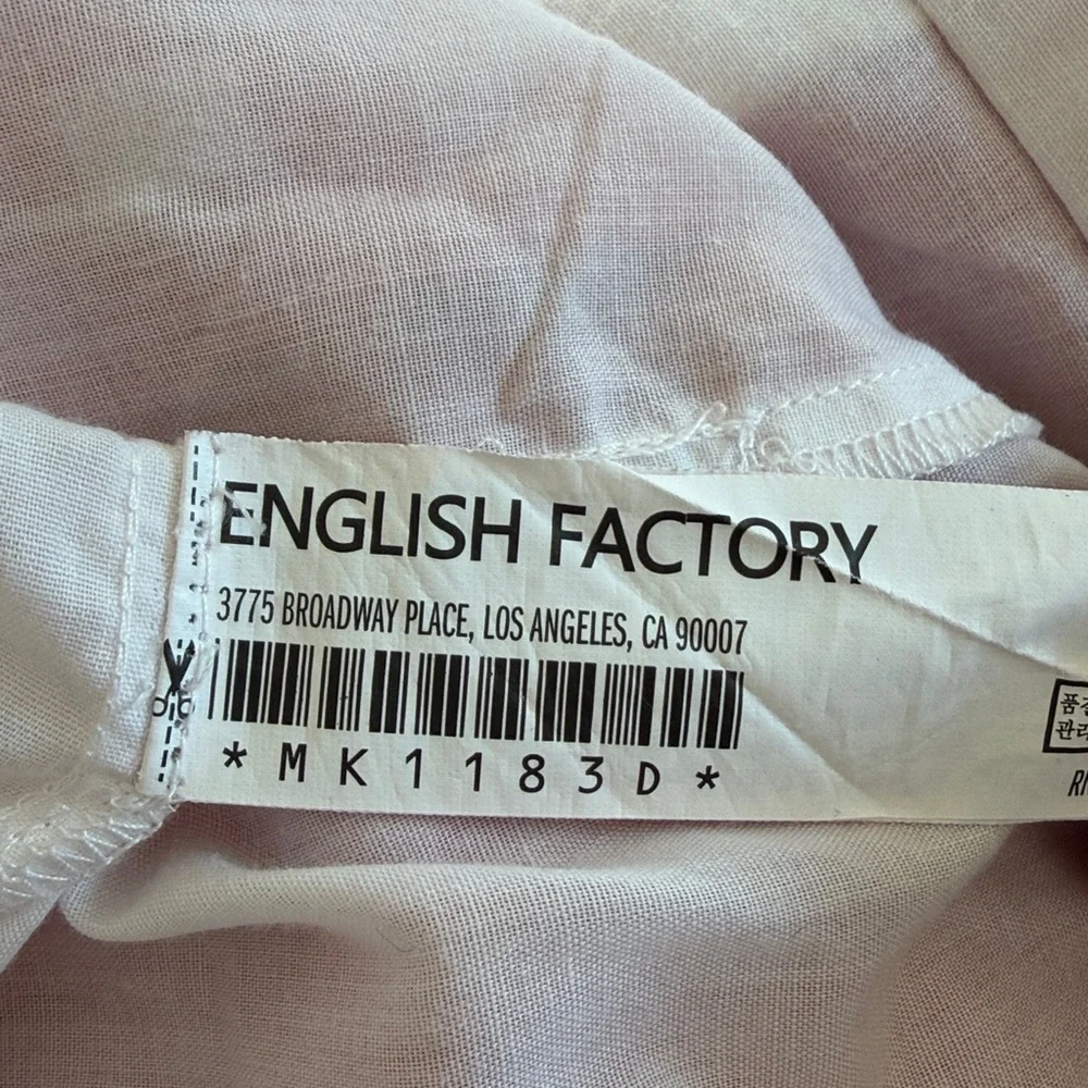English‎ Factory Gingham Checked Mini Dress Size Small Red White Retro